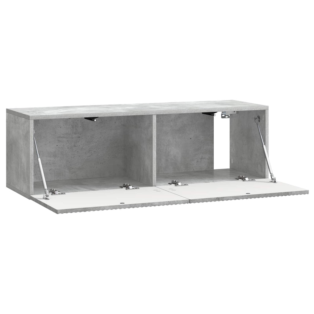 vidaXL Szafka RTV montowana na ścianie Betonowy szary 98 x 31 x 30 cm
