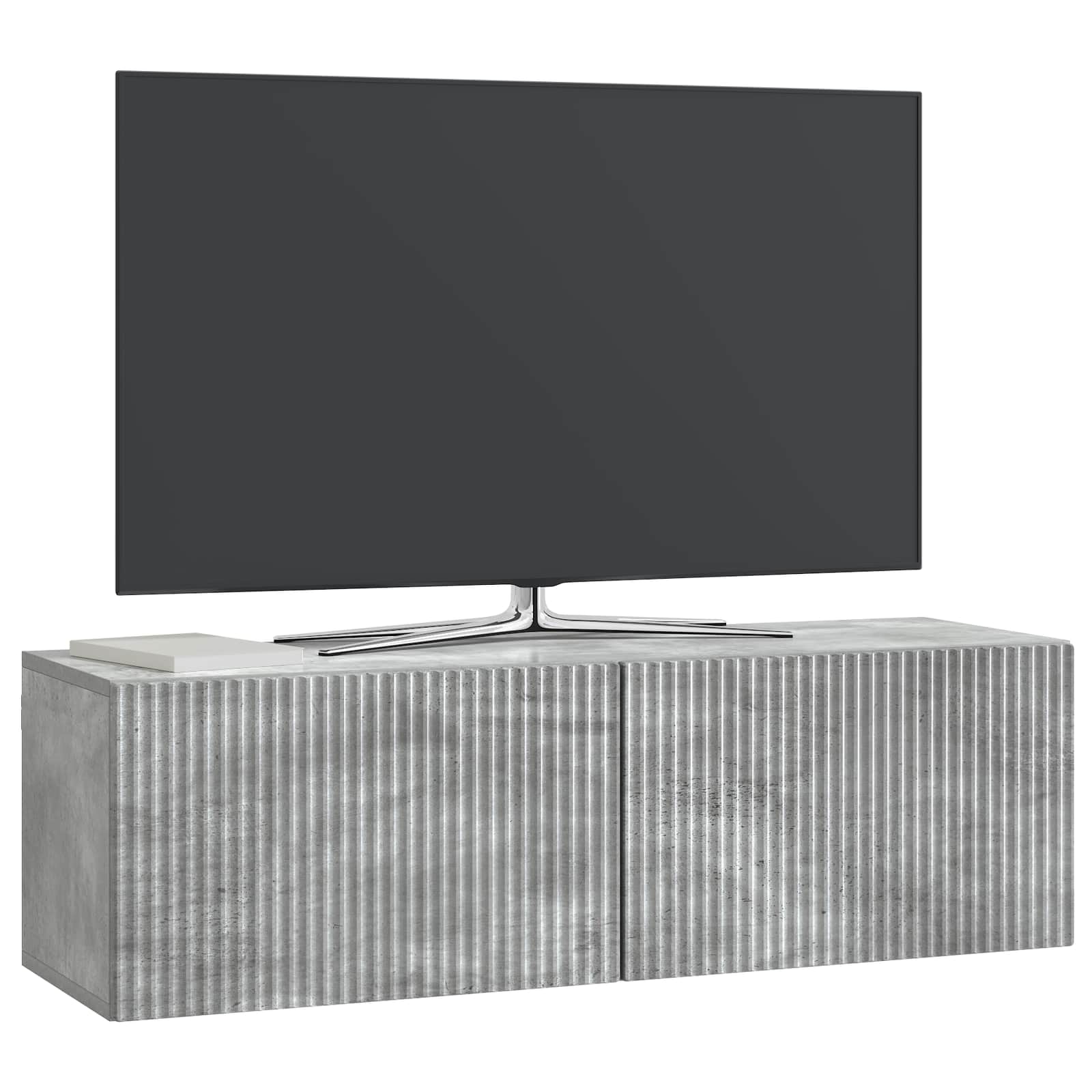 vidaXL Szafka RTV montowana na ścianie Betonowy szary 98 x 31 x 30 cm