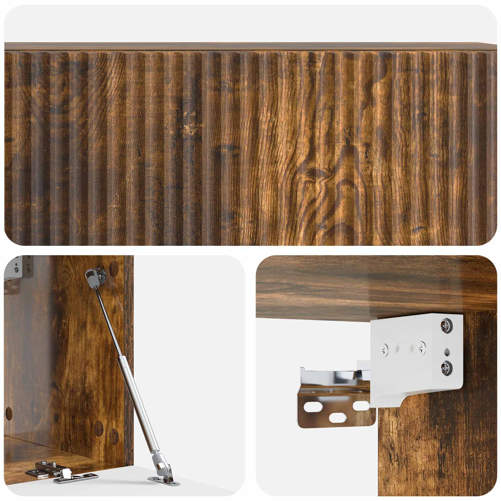 vidaXL Szafka RTV montowana na ścianie Dąb wędzony 98 x 31 x 30 cm