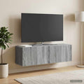 vidaXL Szafka RTV montowana na ścianie 98 x 31 x 30 cm Szary Sonoma
