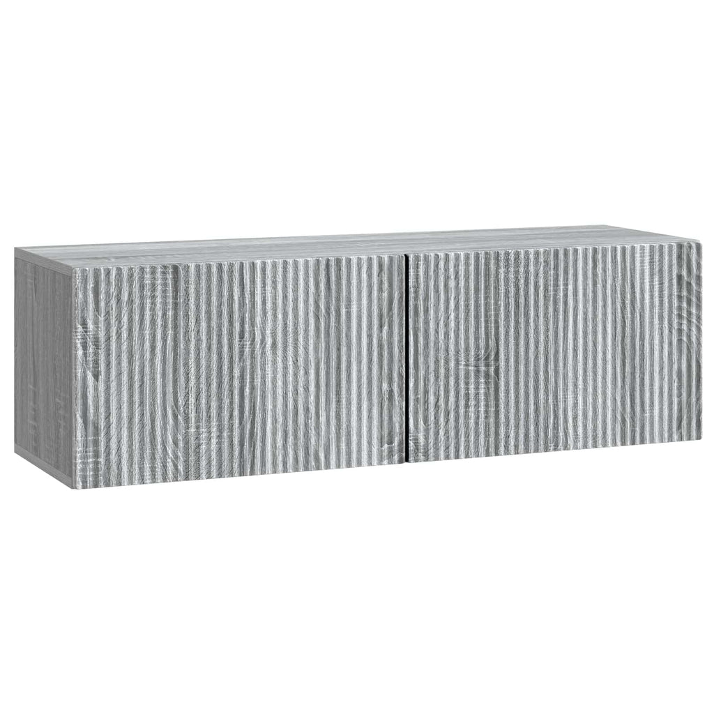 vidaXL Szafka RTV montowana na ścianie Szary Sonoma 98 x 31 x 30 cm