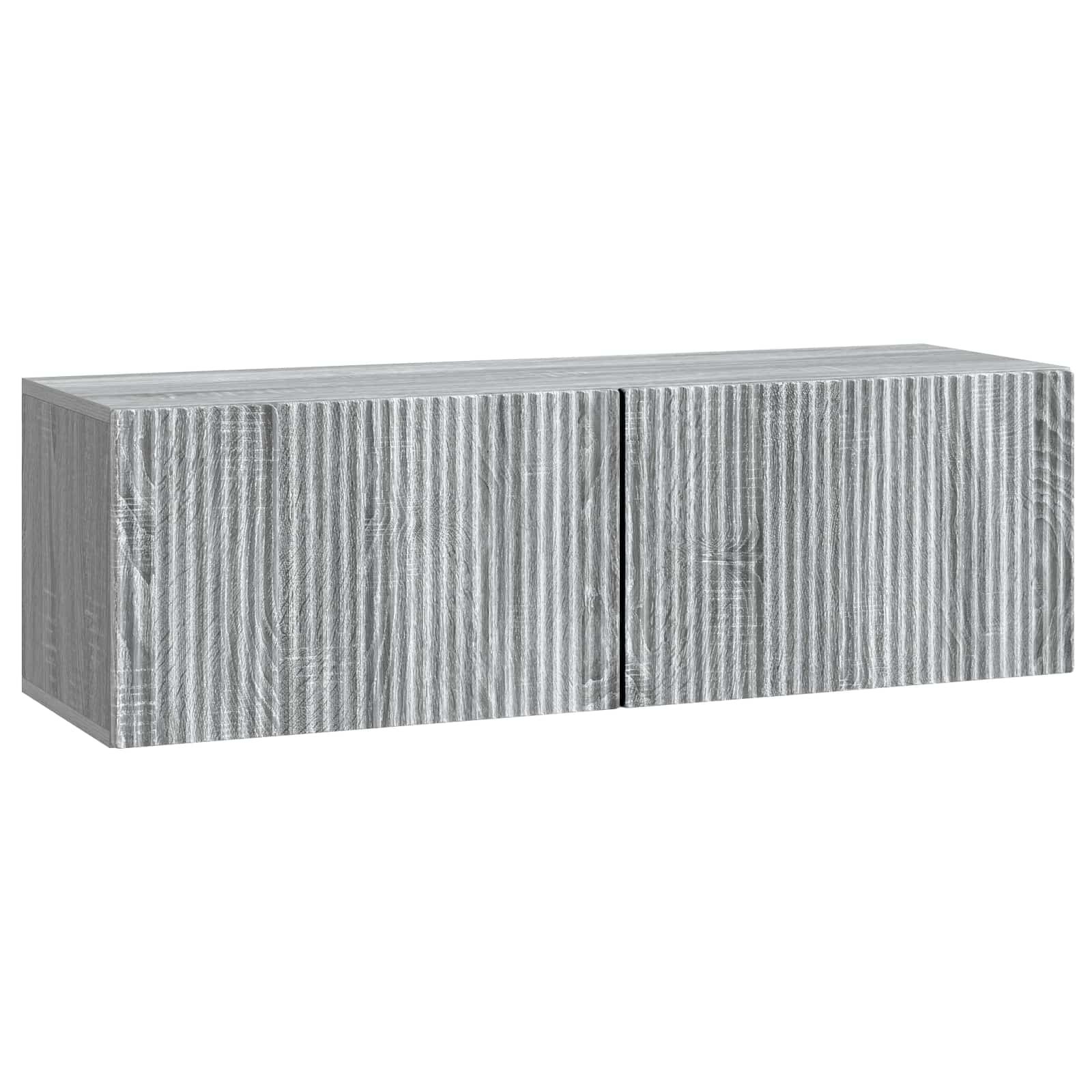 vidaXL Szafka RTV montowana na ścianie Szary Sonoma 98 x 31 x 30 cm