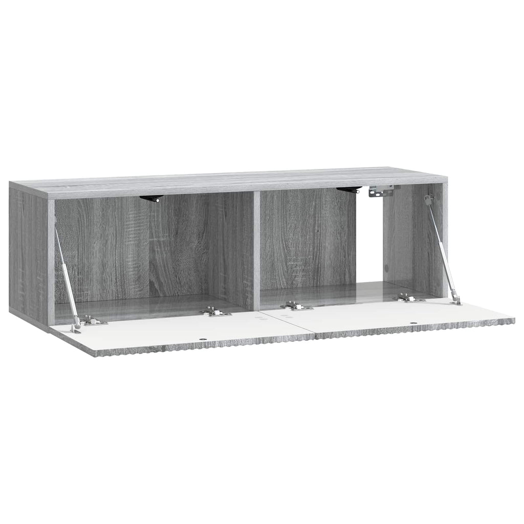 vidaXL Szafka RTV montowana na ścianie Szary Sonoma 98 x 31 x 30 cm