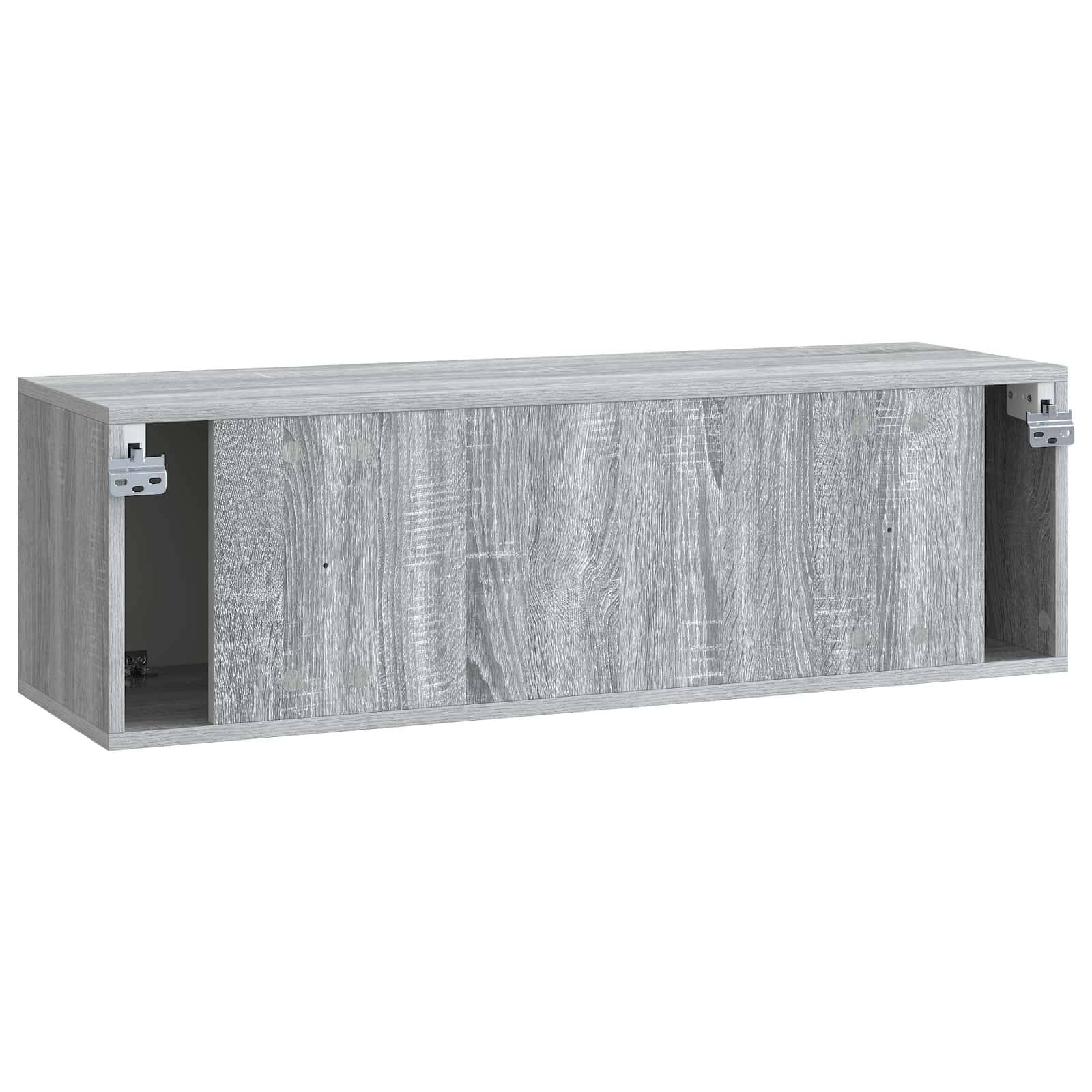 vidaXL Szafka RTV montowana na ścianie Szary Sonoma 98 x 31 x 30 cm