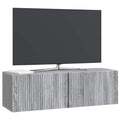 vidaXL Szafka RTV montowana na ścianie Szary Sonoma 98 x 31 x 30 cm