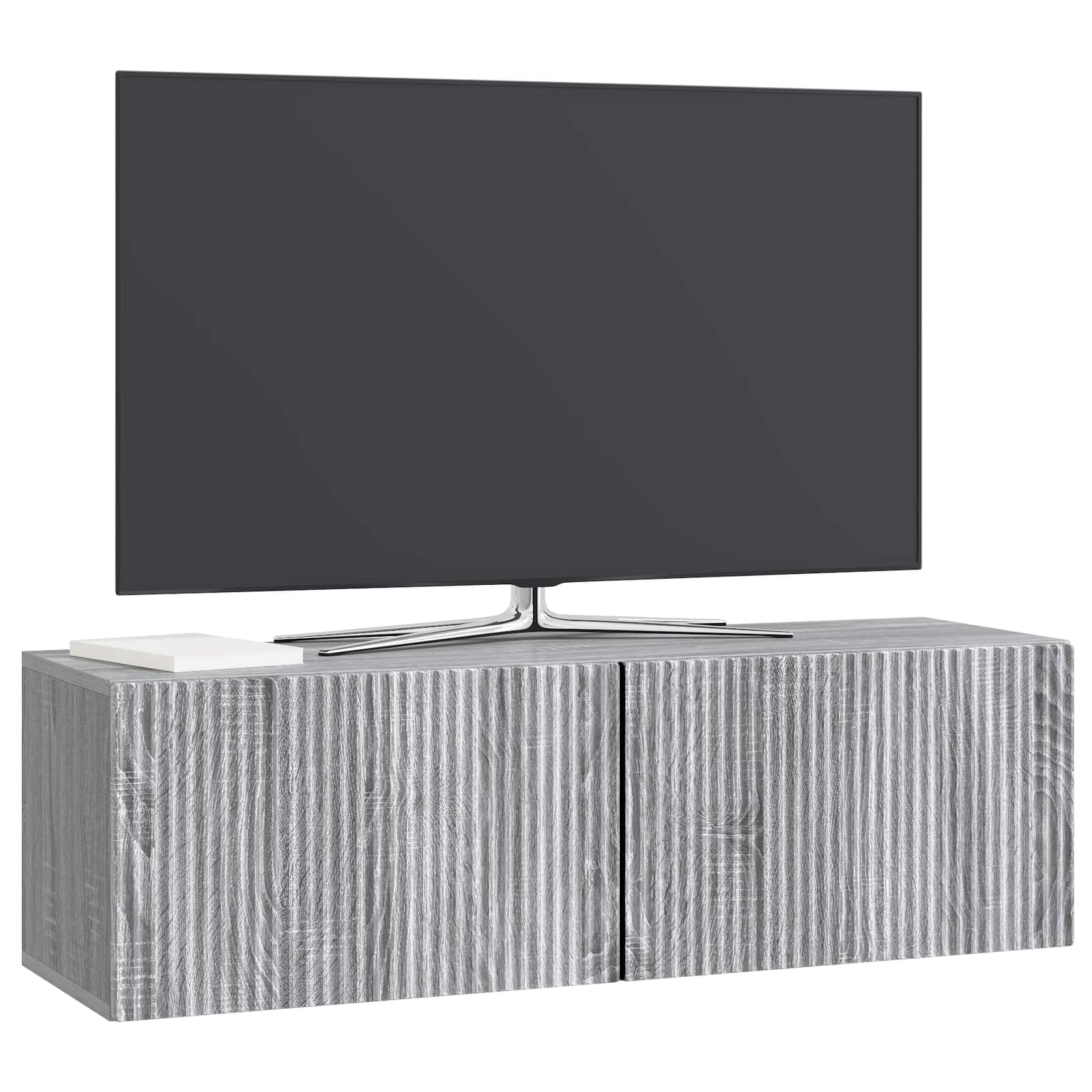 vidaXL Szafka RTV montowana na ścianie Szary Sonoma 98 x 31 x 30 cm