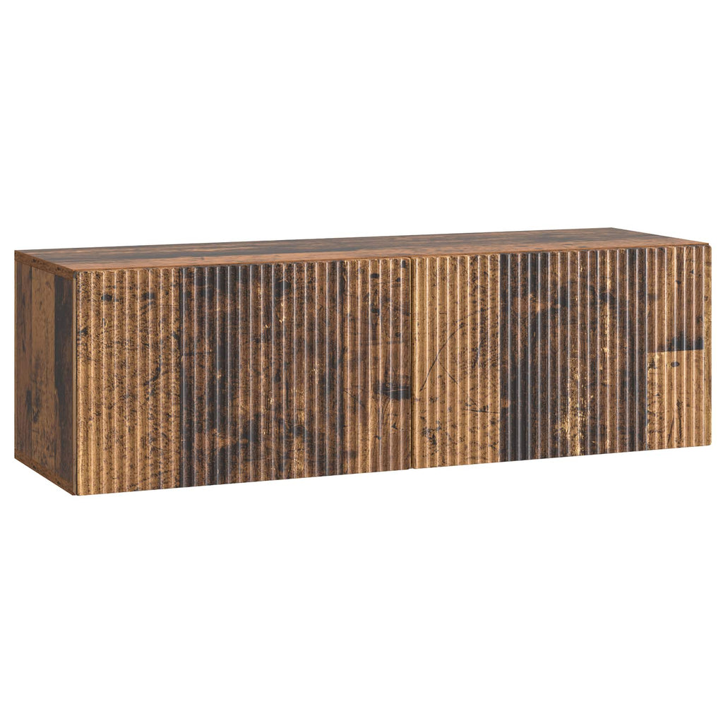 vidaXL Szafka RTV montowana na ścianie Stare drewno 98 x 31 x 30 cm