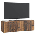 vidaXL Szafka RTV montowana na ścianie Stare drewno 98 x 31 x 30 cm
