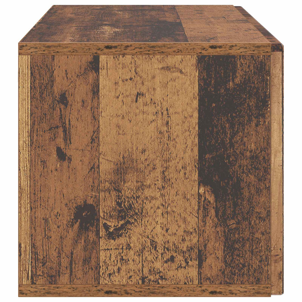 vidaXL Szafka RTV montowana na ścianie Stare drewno 98 x 31 x 30 cm