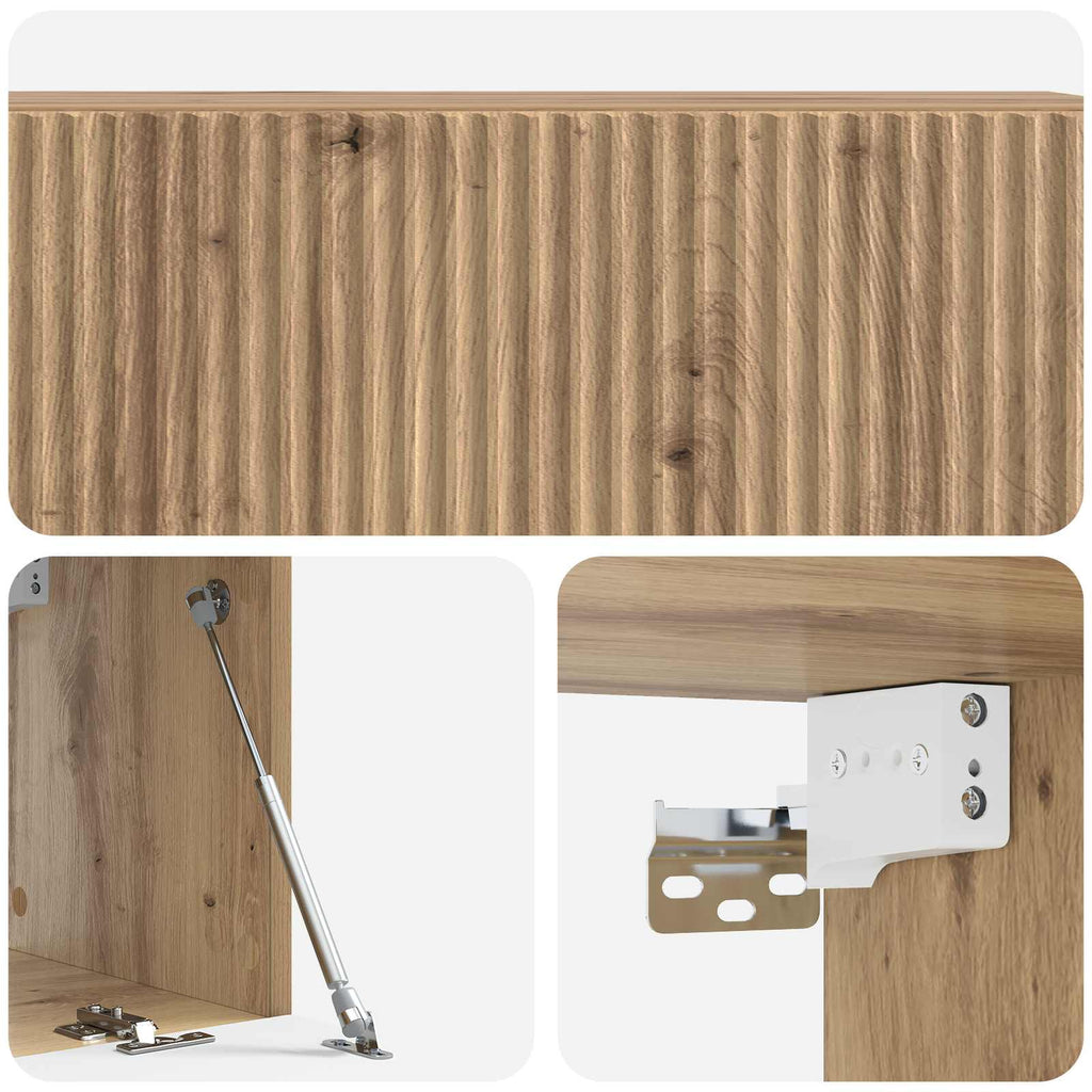 vidaXL Szafka RTV montowana na ścianie Dąb artisan 98 x 31 x 30 cm