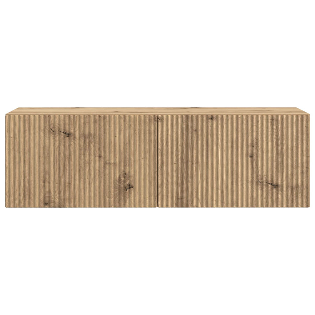 vidaXL Szafka RTV montowana na ścianie Dąb artisan 98 x 31 x 30 cm