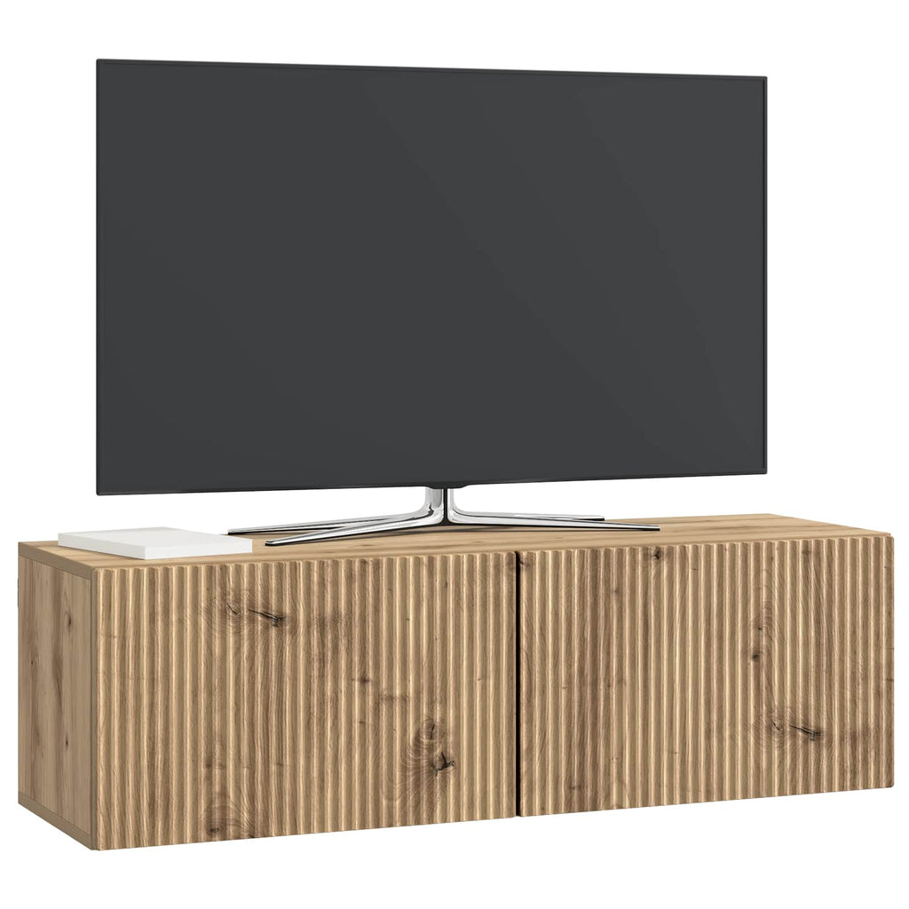 vidaXL Szafka RTV montowana na ścianie Dąb artisan 98 x 31 x 30 cm