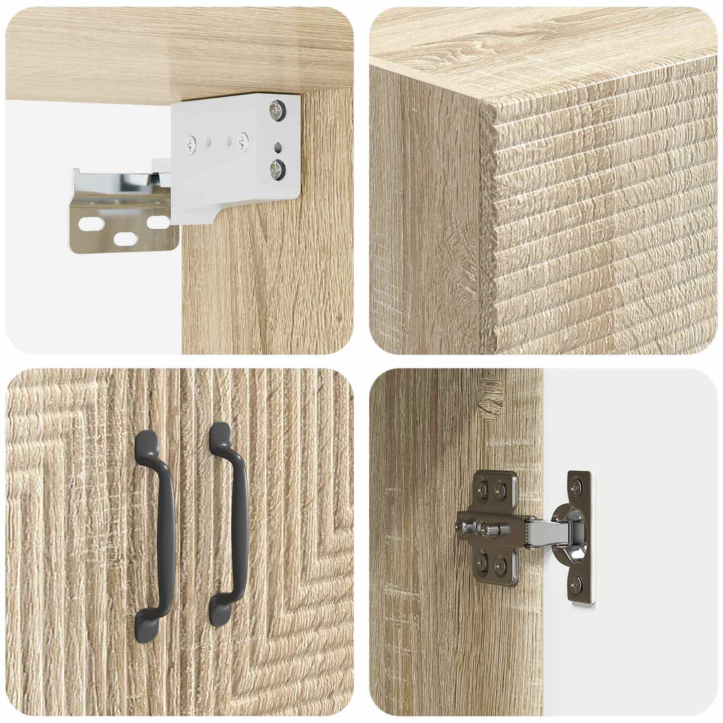 vidaXL Szafka ścienna dąb Sonoma 66 x 34,5 x 90 cm Drewno inżynieryjne