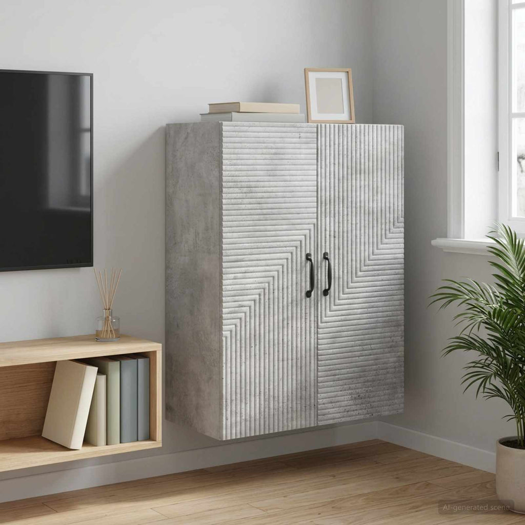 vidaXL Szafka ścienna Betonowy szary 66 x 34,5 x 90 cm