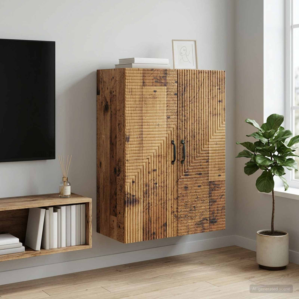 vidaXL Szafka ścienna Stare drewno 66 x 34,5 x 90 cm