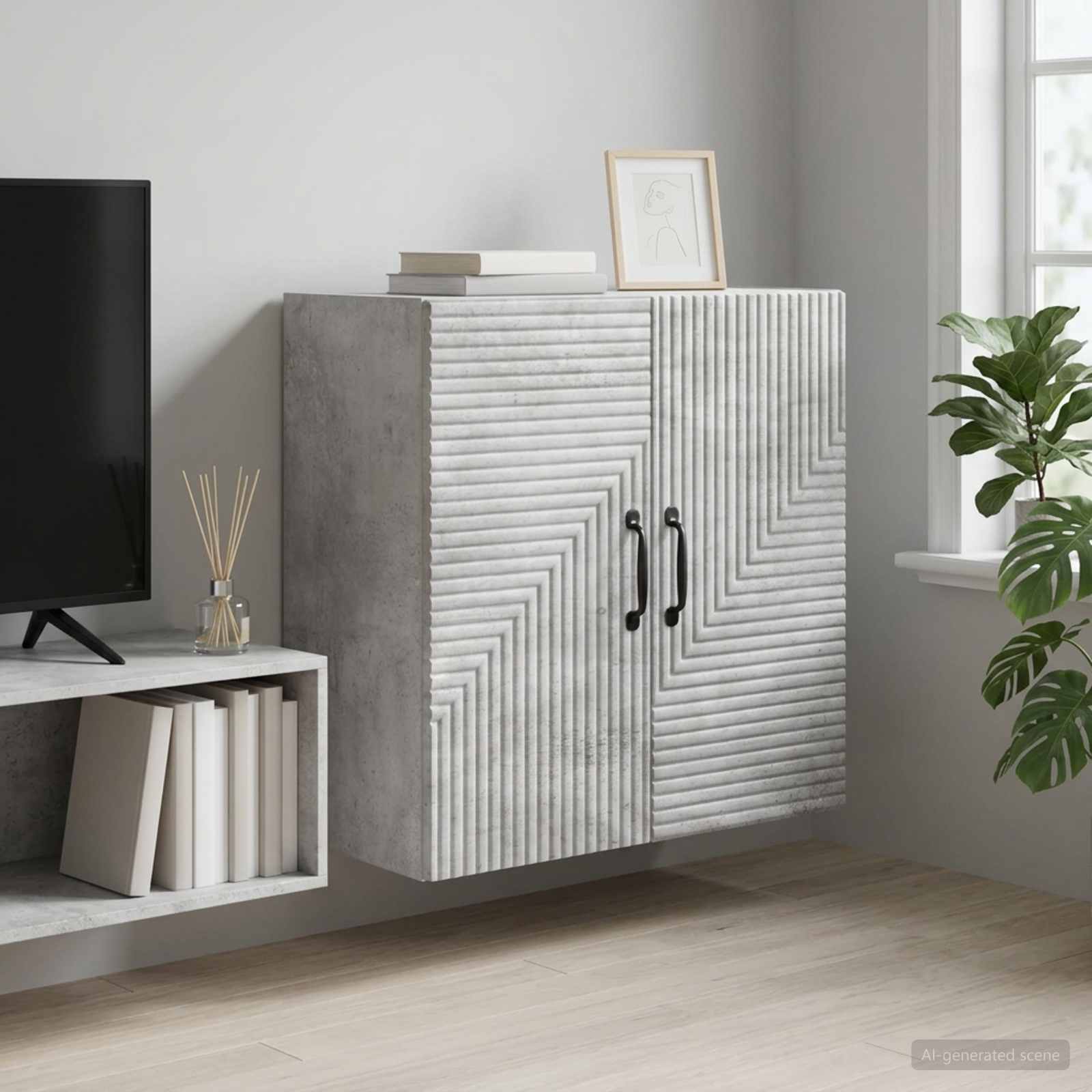 vidaXL Szafka ścienna Betonowy szary 59 x 31 x 60 cm