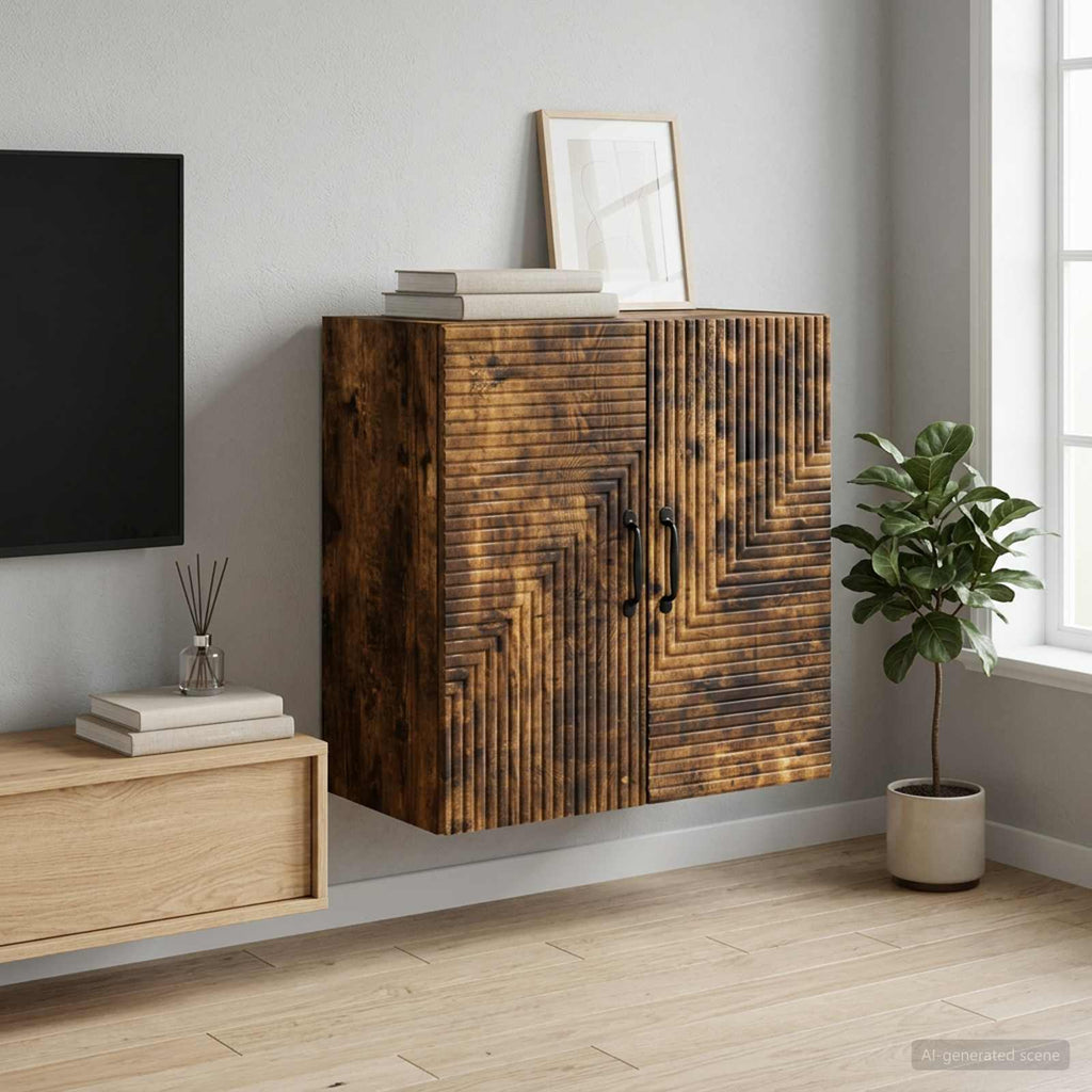 vidaXL Szafka ścienna Dąb wędzony 59 x 31 x 60 cm Drewno inżynieryjne