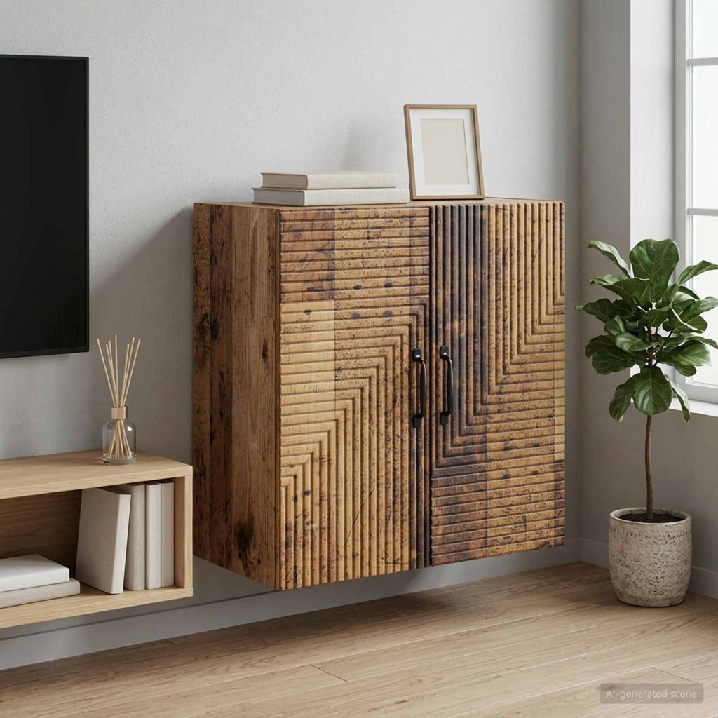 vidaXL Szafka ścienna Stare drewno 59 x 31 x 60 cm Drewno inżynieryjne