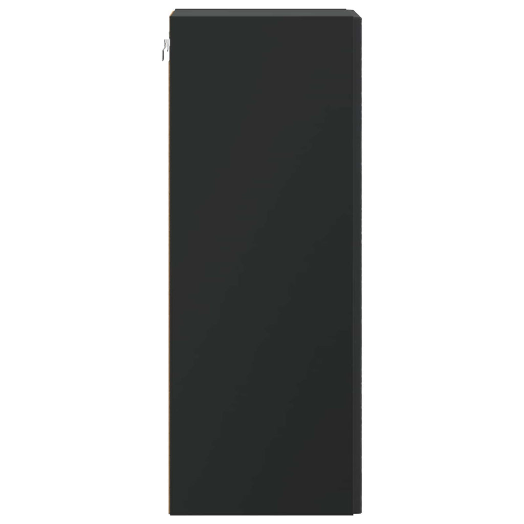 vidaXL Szafka ścienna Czarny 33 x 34,5 x 90 cm Drewno inżynieryjne