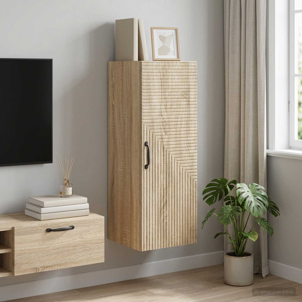 vidaXL Szafka ścienna dąb Sonoma 33 x 34,5 x 90 cm Drewno inżynieryjne