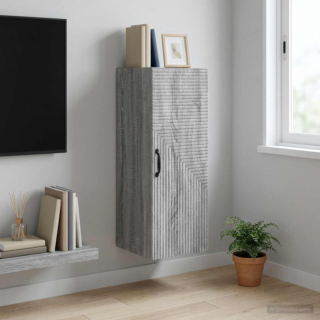 vidaXL Szafka ścienna Szary Sonoma 33 x 34,5 x 90 cm