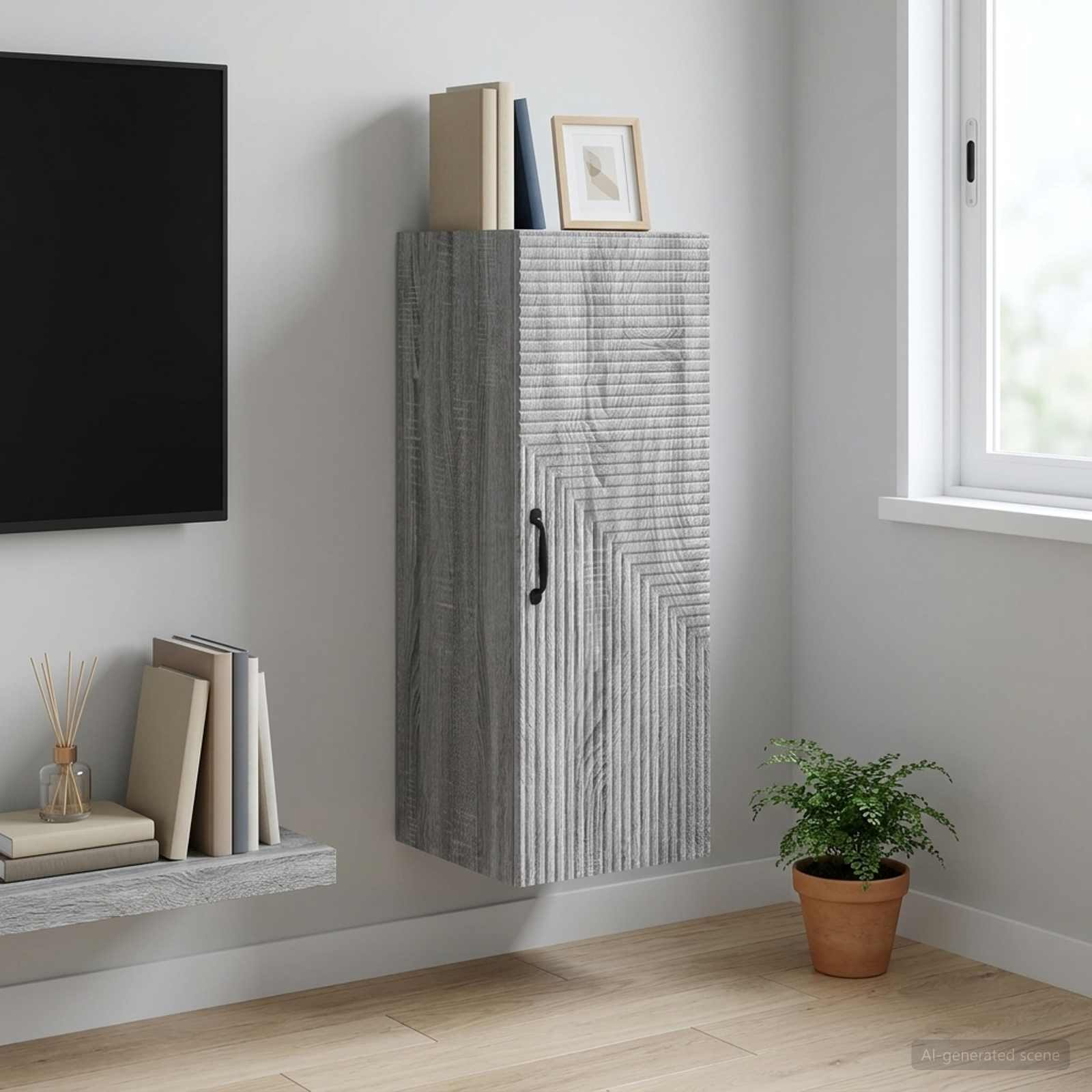 vidaXL Szafka ścienna Szary Sonoma 33 x 34,5 x 90 cm