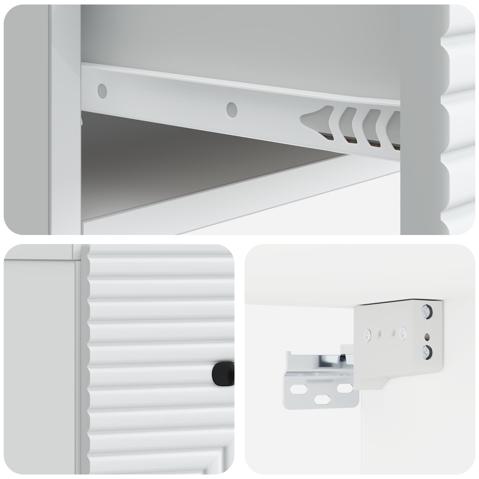vidaXL Wisząca Szafka Nocna z szufladą 2 pcs Biały 34,5 x 33 x 20 cm