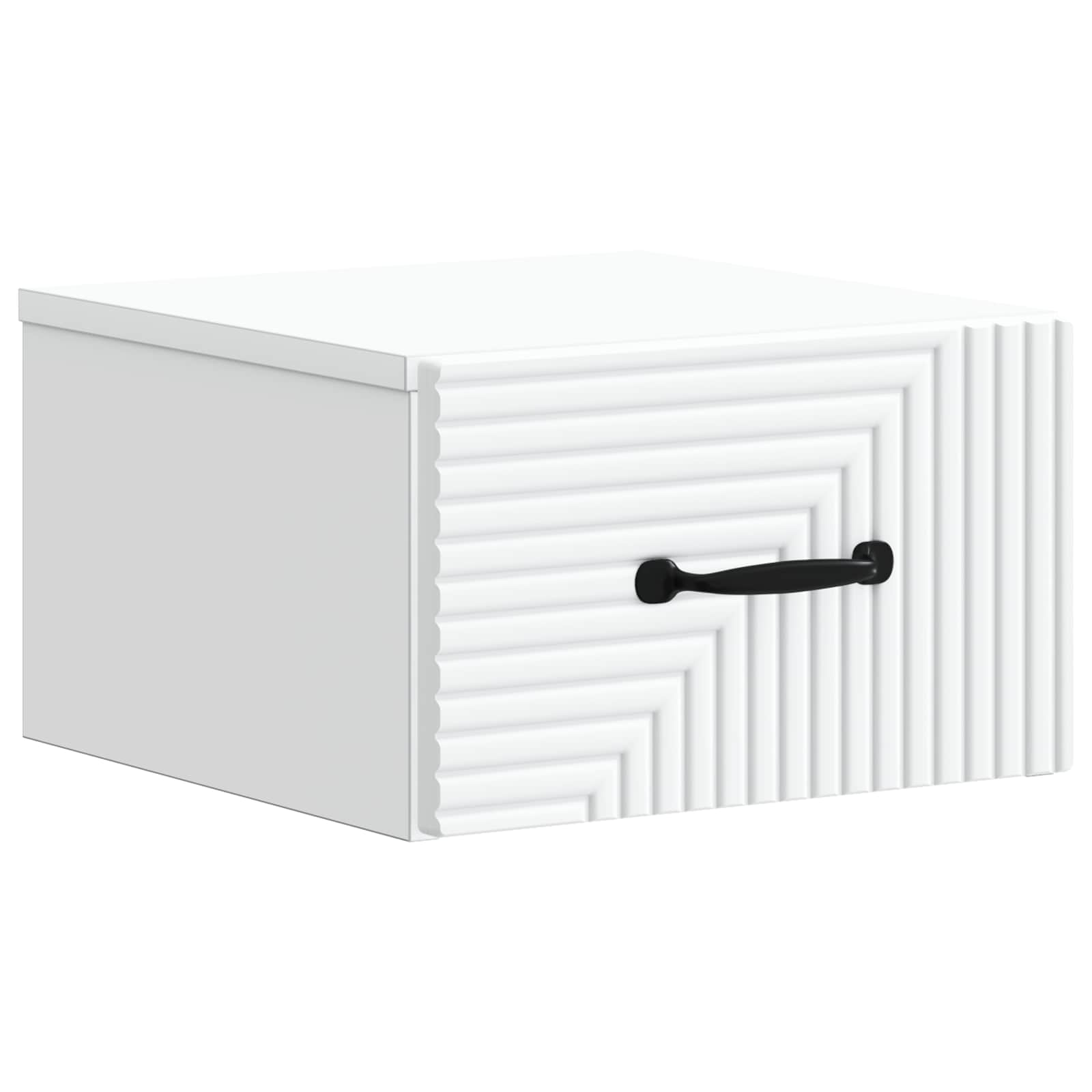 vidaXL Wisząca Szafka Nocna z szufladą 2 pcs Biały 34,5 x 33 x 20 cm