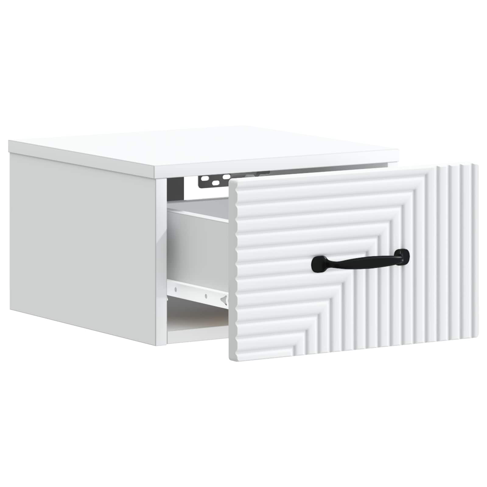 vidaXL Wisząca Szafka Nocna z szufladą 2 pcs Biały 34,5 x 33 x 20 cm