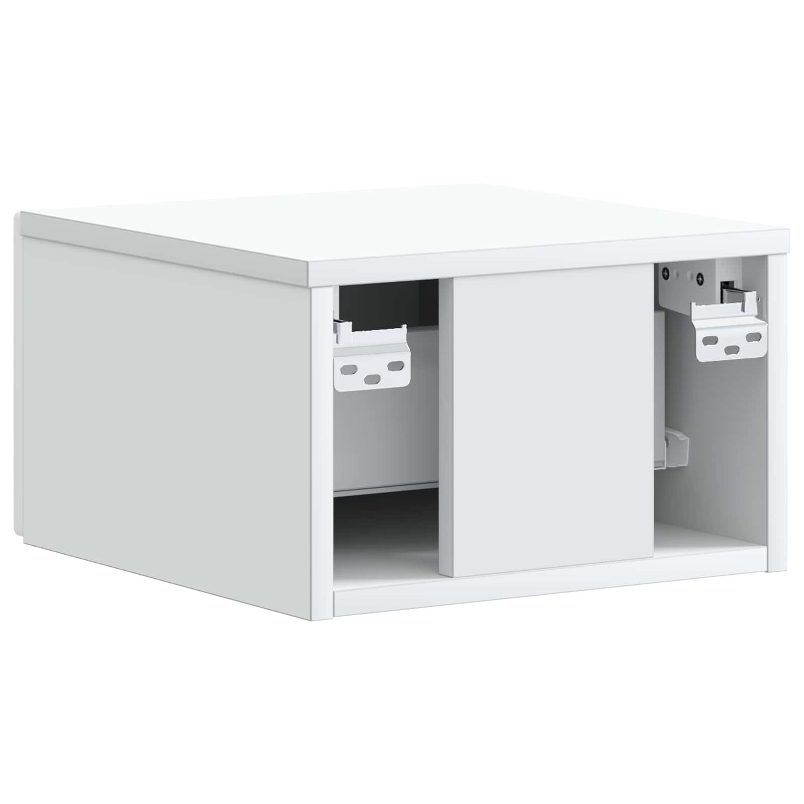 vidaXL Wisząca Szafka Nocna z szufladą 2 pcs Biały 34,5 x 33 x 20 cm