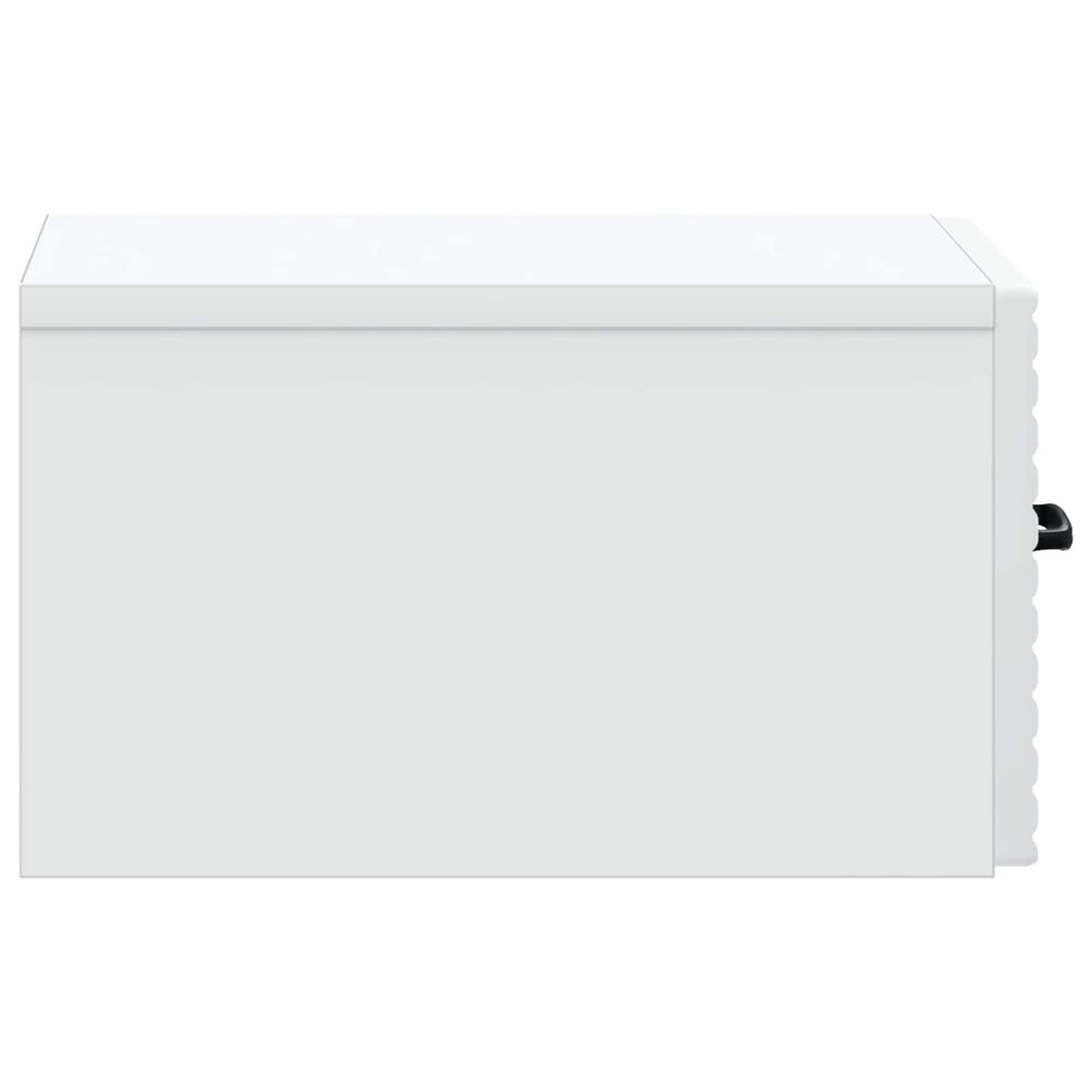 vidaXL Wisząca Szafka Nocna z szufladą 2 pcs Biały 34,5 x 33 x 20 cm