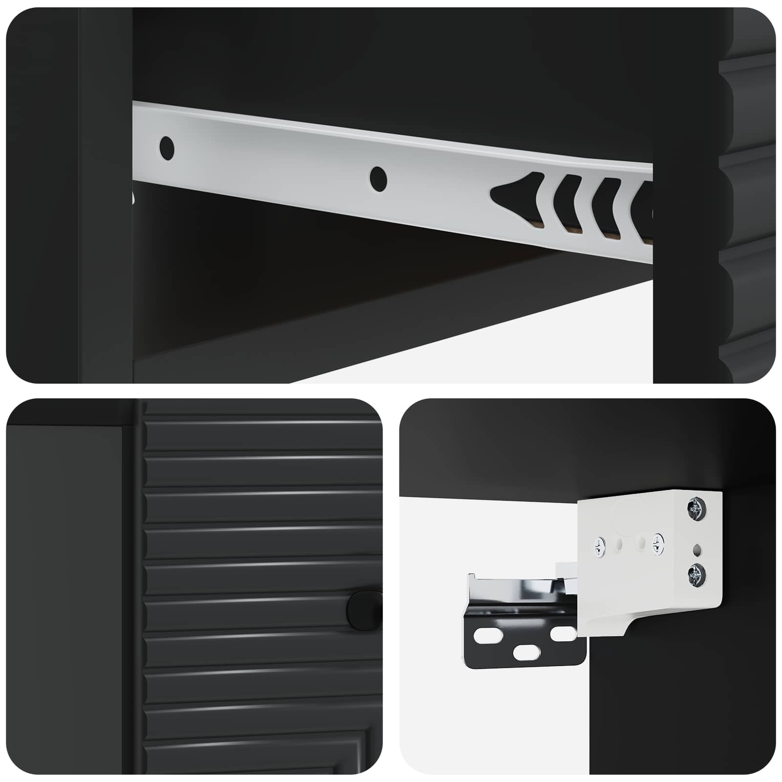 vidaXL Wisząca Szafka Nocna z szufladą 2 pcs Czarny 34,5 x 33 x 20 cm