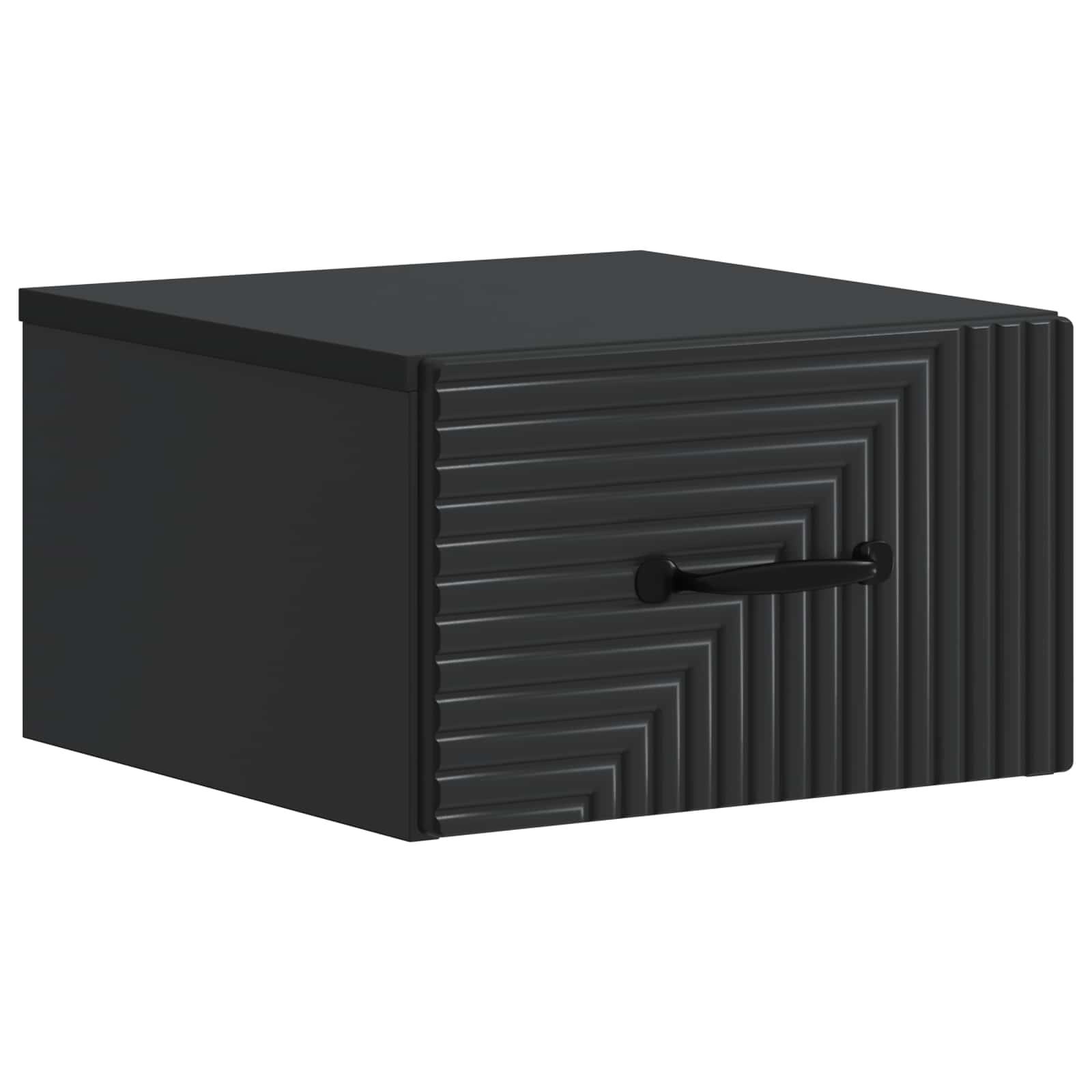 vidaXL Wisząca Szafka Nocna z szufladą 2 pcs Czarny 34,5 x 33 x 20 cm