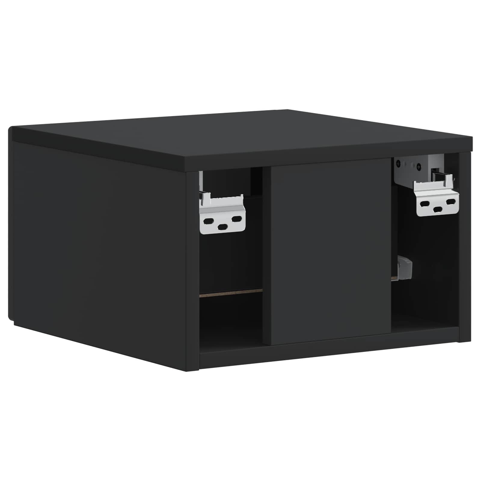 vidaXL Wisząca Szafka Nocna z szufladą 2 pcs Czarny 34,5 x 33 x 20 cm