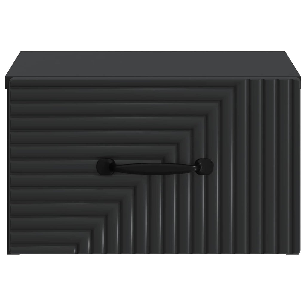 vidaXL Wisząca Szafka Nocna z szufladą 2 pcs Czarny 34,5 x 33 x 20 cm