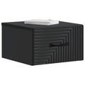 vidaXL Wisząca Szafka Nocna z szufladą 2 pcs Czarny 34,5 x 33 x 20 cm