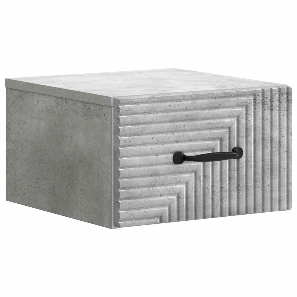 vidaXL Wisząca Szafka Nocna Betonowy szary 34,5 x 33 x 20 cm