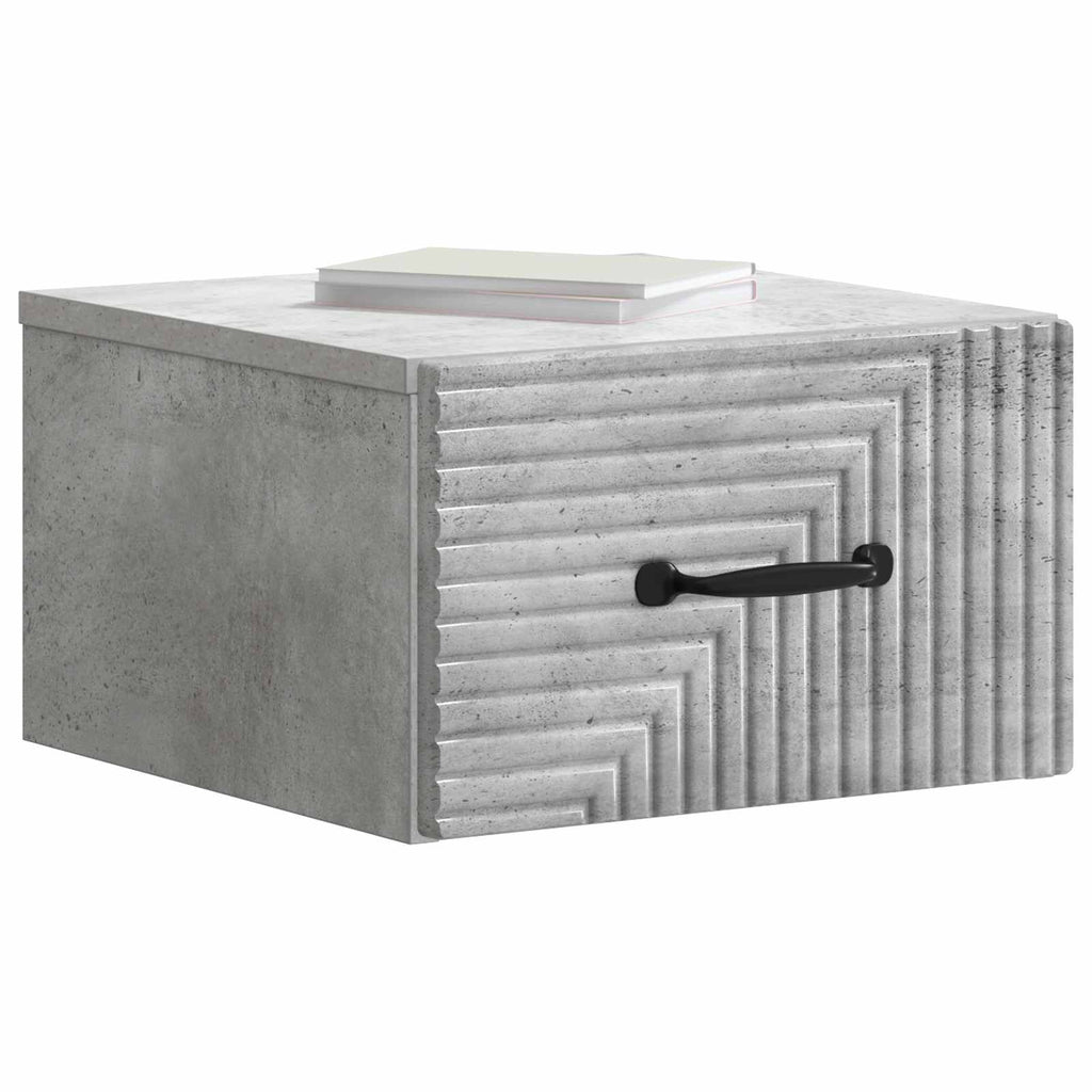 vidaXL Wisząca Szafka Nocna Betonowy szary 34,5 x 33 x 20 cm