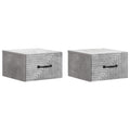 vidaXL Wisząca Szafka Nocna 2 pcs Betonowy szary 34,5 x 33 x 20 cm