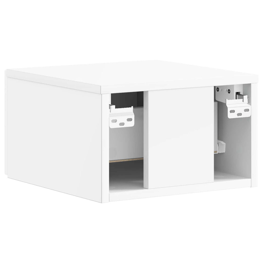 vidaXL Wisząca Szafka Nocna Biały wysoki połysk 34,5 x 33 x 20 cm