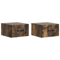 vidaXL Wisząca Szafka Nocna 2 pcs Dąb wędzony 34,5 x 33 x 20 cm