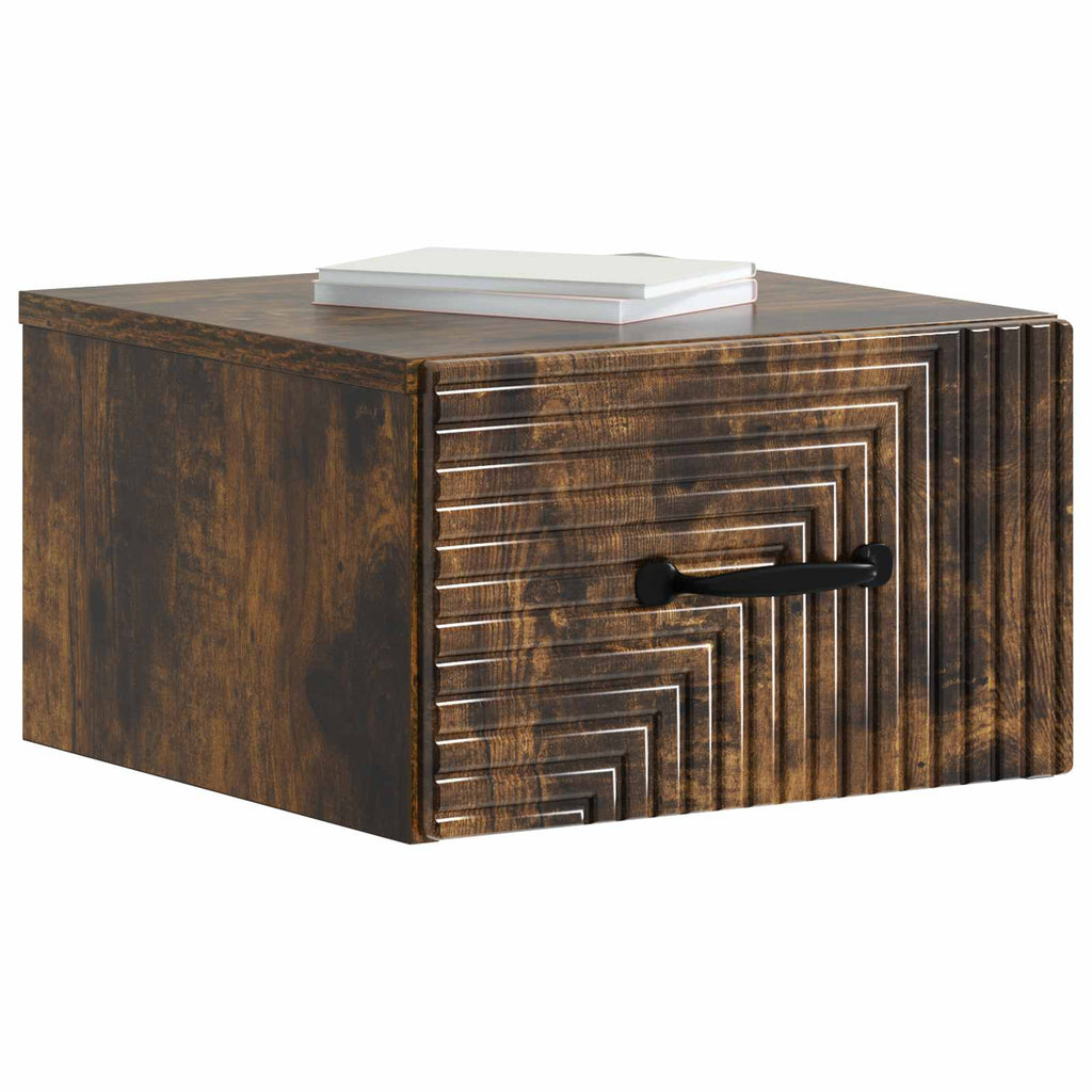 vidaXL Wisząca Szafka Nocna 2 pcs Dąb wędzony 34,5 x 33 x 20 cm