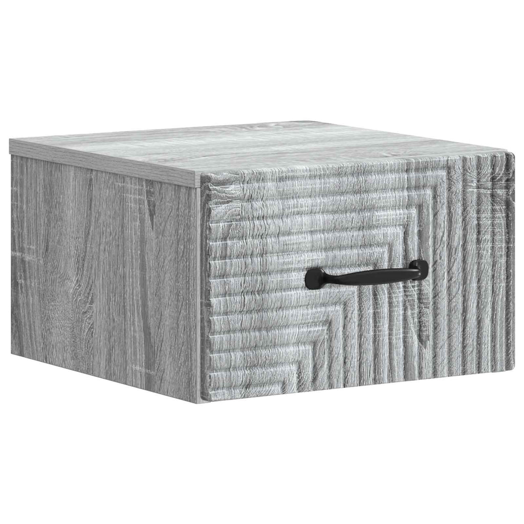 vidaXL Wisząca Szafka Nocna 2 pcs Szary Sonoma 34,5 x 33 x 20 cm