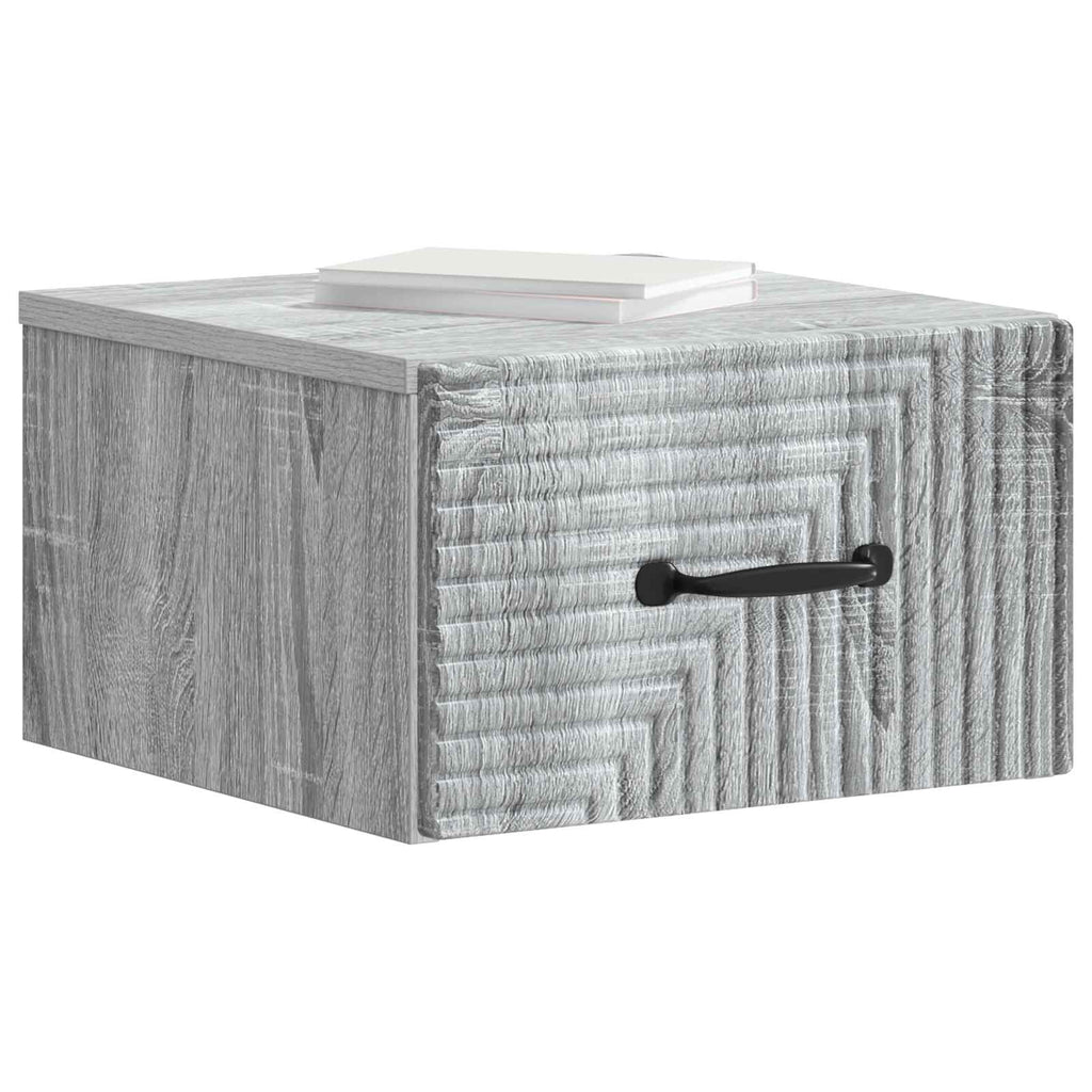 vidaXL Wisząca Szafka Nocna 2 pcs Szary Sonoma 34,5 x 33 x 20 cm