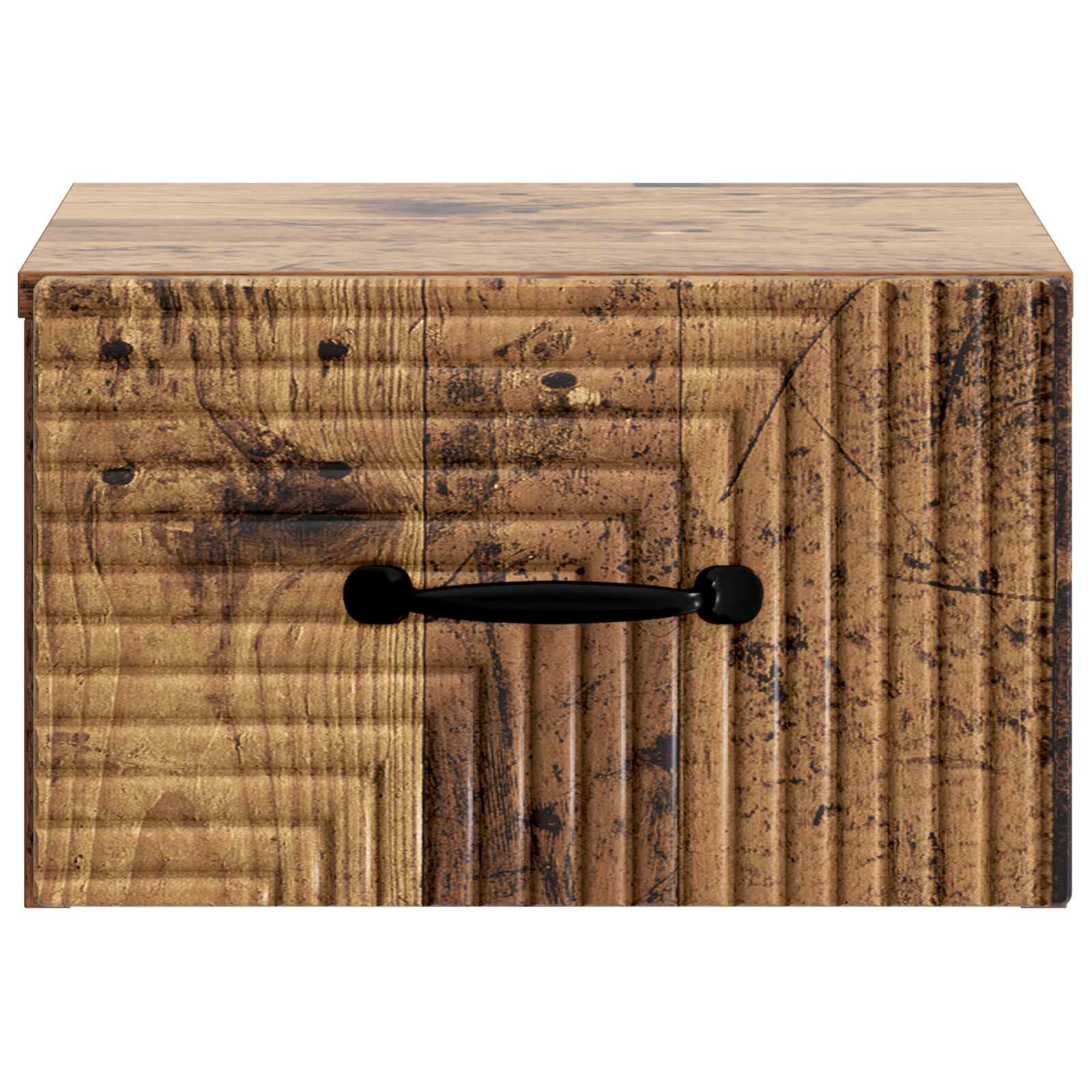 vidaXL Wisząca Szafka Nocna z szufladą Stare drewno 34,5 x 33 x 20 cm