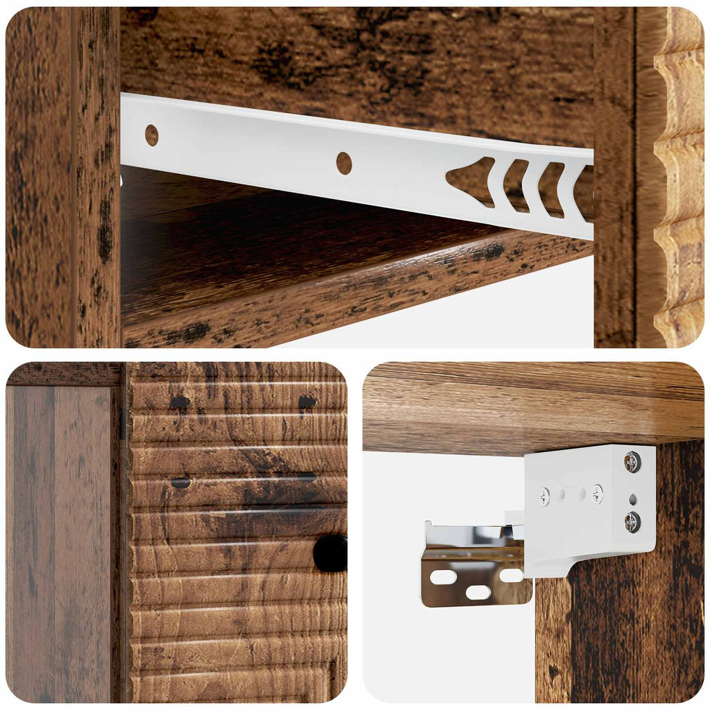 vidaXL Wisząca Szafka Nocna 2 pcs Stare drewno 34,5 x 33 x 20 cm