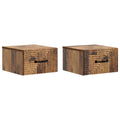 vidaXL Wisząca Szafka Nocna 2 pcs Stare drewno 34,5 x 33 x 20 cm
