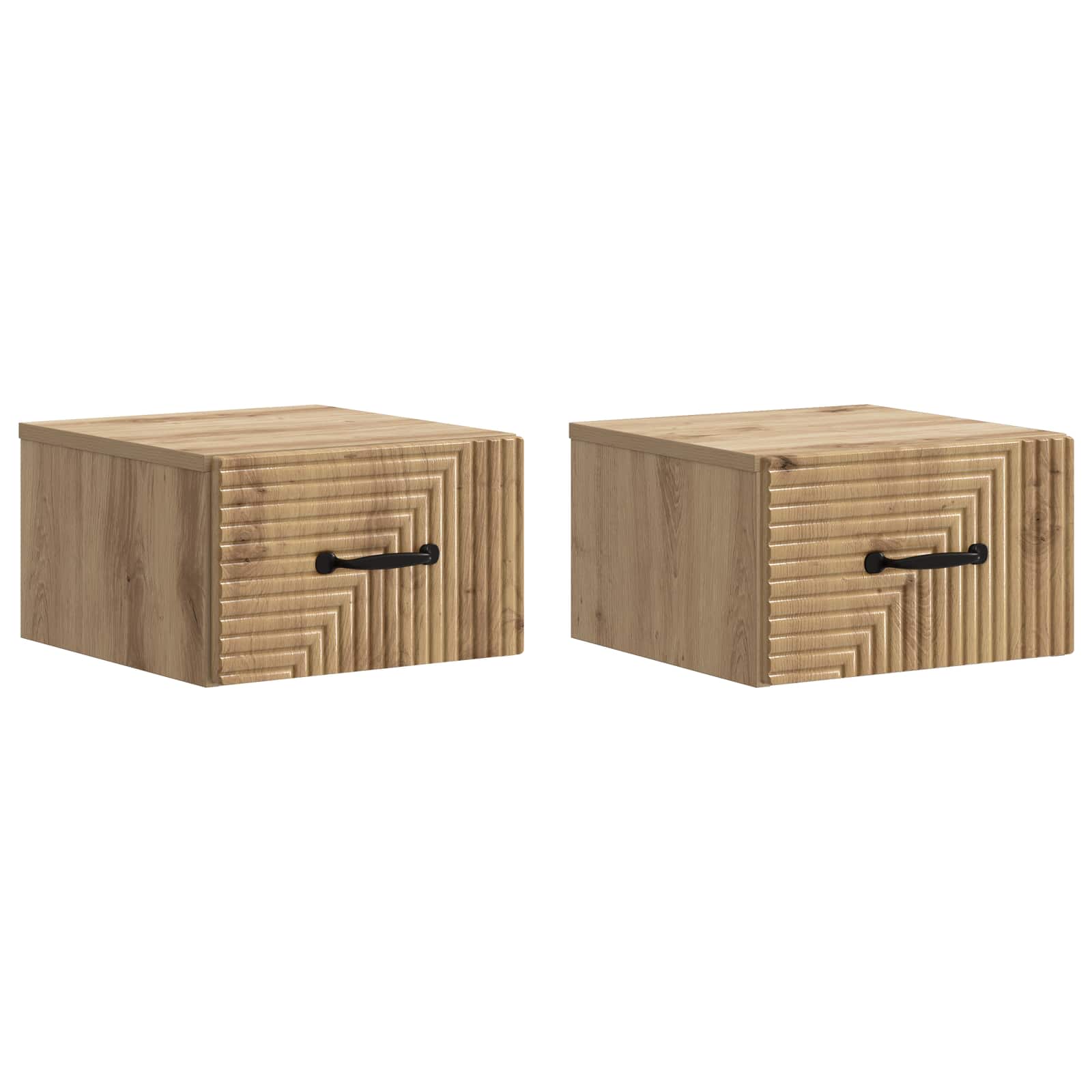 vidaXL Wisząca Szafka Nocna 2 pcs Dąb artisan 34,5 x 33 x 20 cm