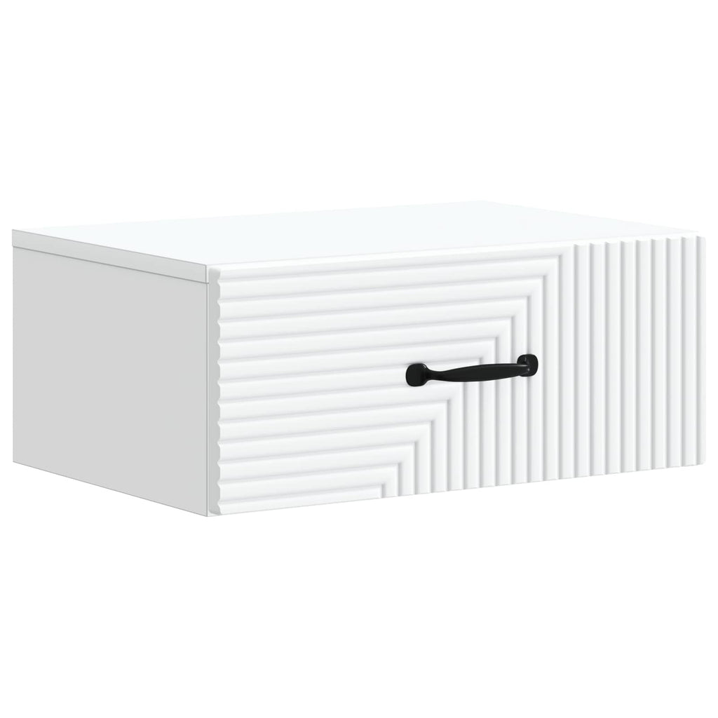 vidaXL Wisząca Szafka Nocna z szufladą 2 pcs Biały 49 x 34,5 x 20 cm
