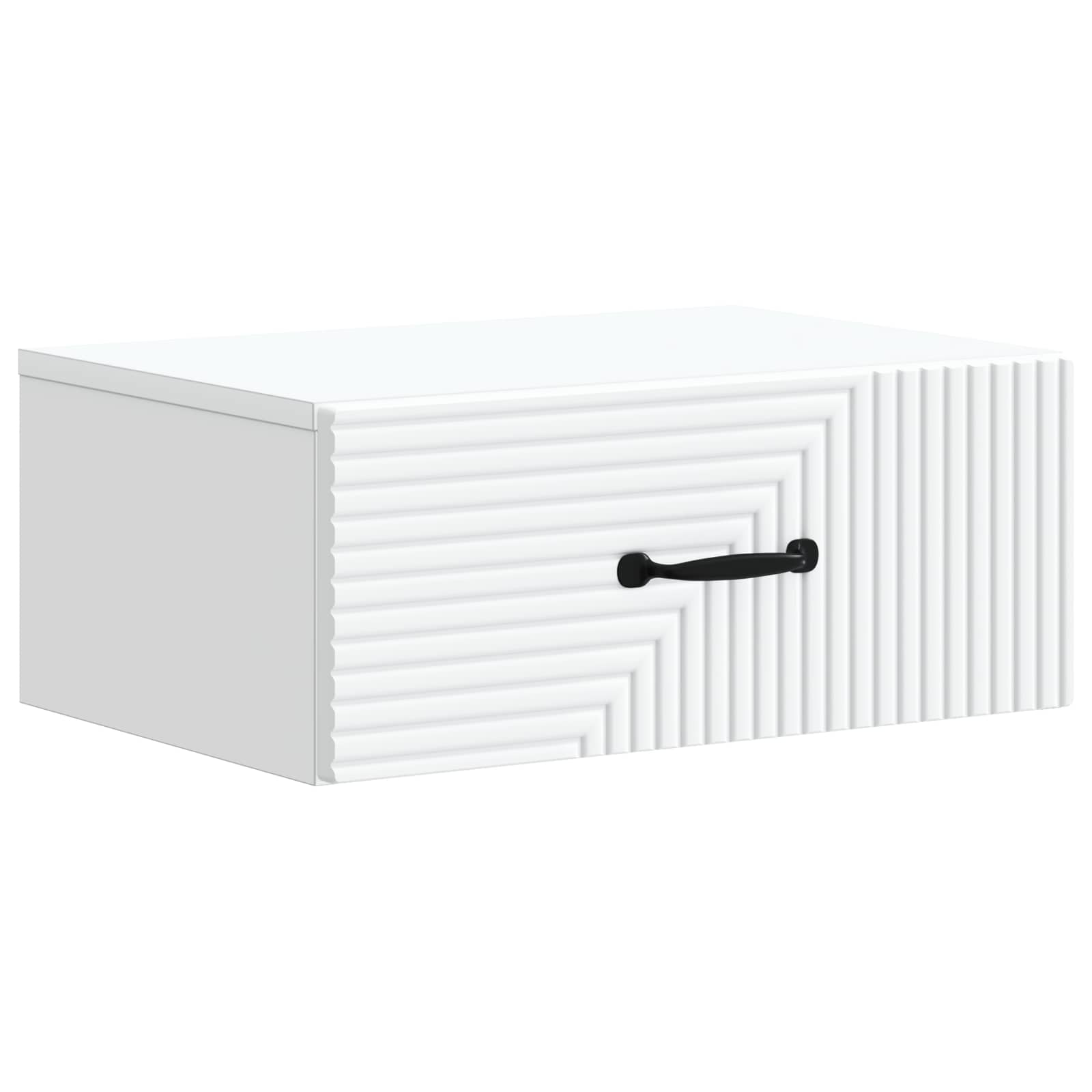 vidaXL Wisząca Szafka Nocna z szufladą 2 pcs Biały 49 x 34,5 x 20 cm